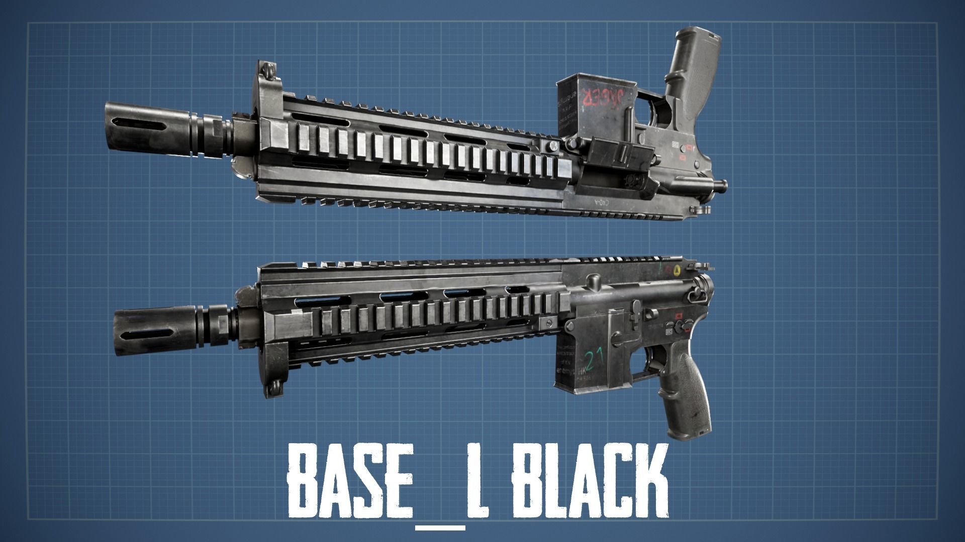 HK 416 Multi Asset Low-poly 3D model_29