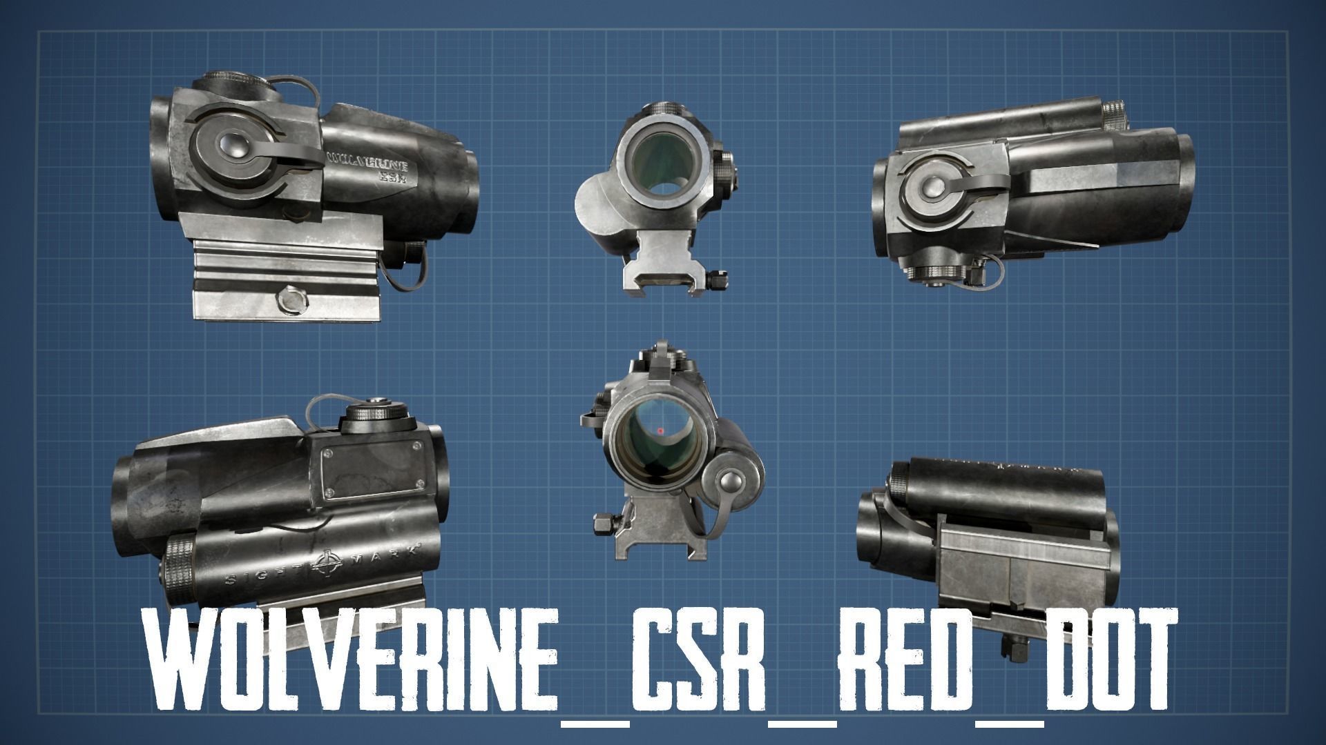 HK 416 Multi Asset Low-poly 3D model_36