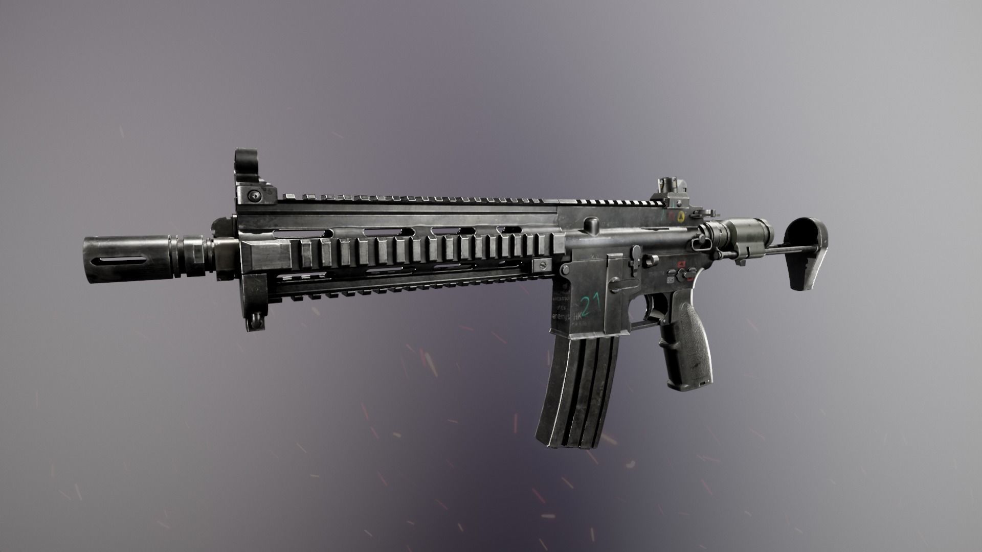 HK 416 Multi Asset Low-poly 3D model_26