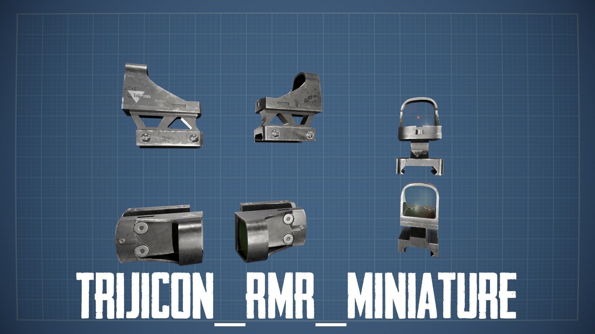 HK 416 Multi Asset Low-poly 3D model_35
