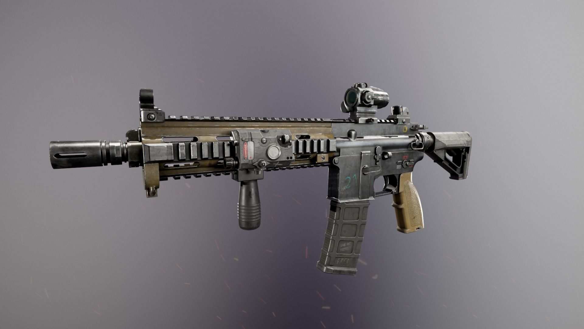 HK 416 Multi Asset Low-poly 3D model_25