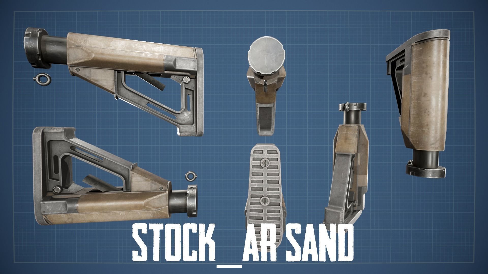 HK 416 Multi Asset Low-poly 3D model_44