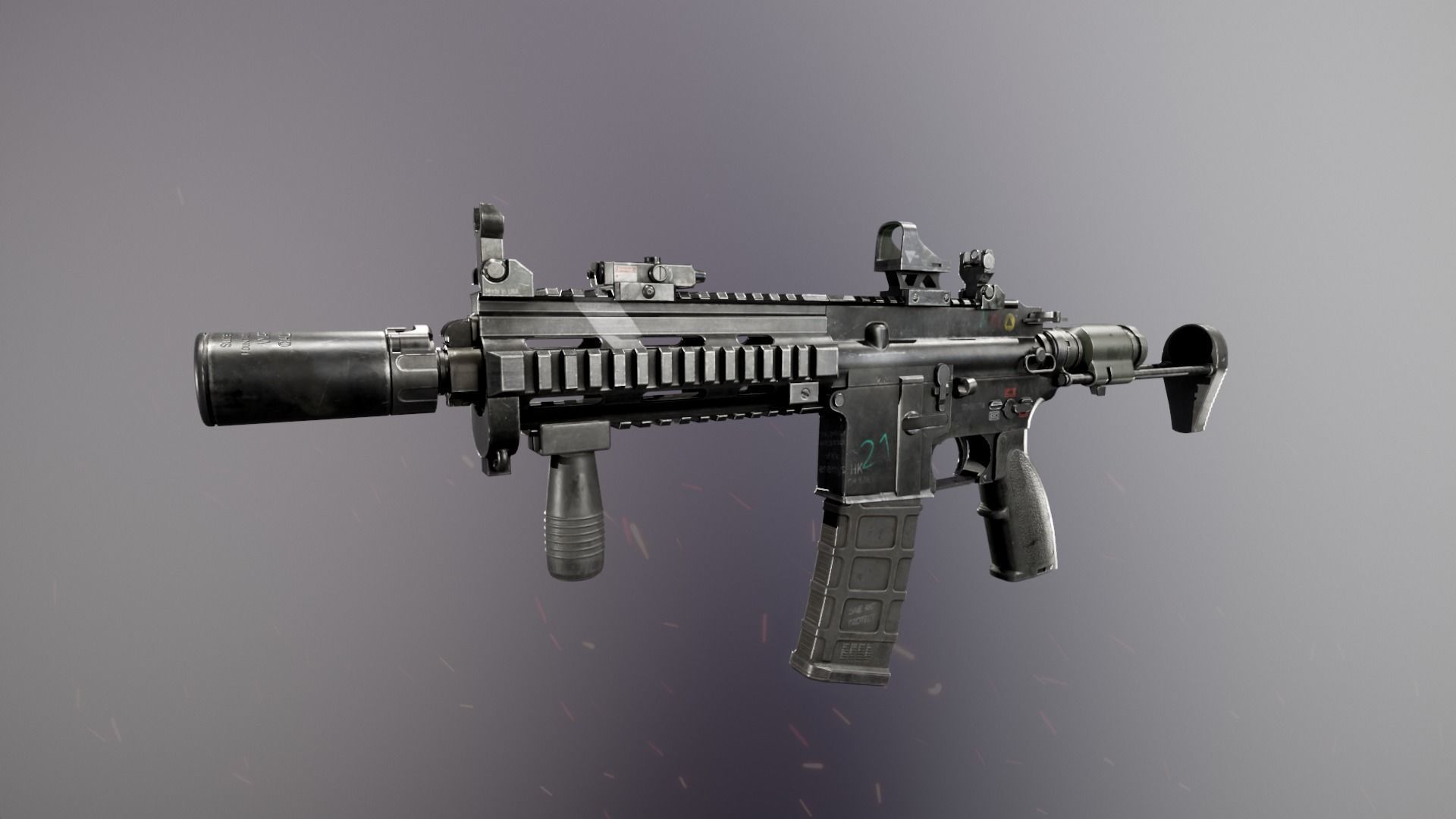 HK 416 Multi Asset Low-poly 3D model_24