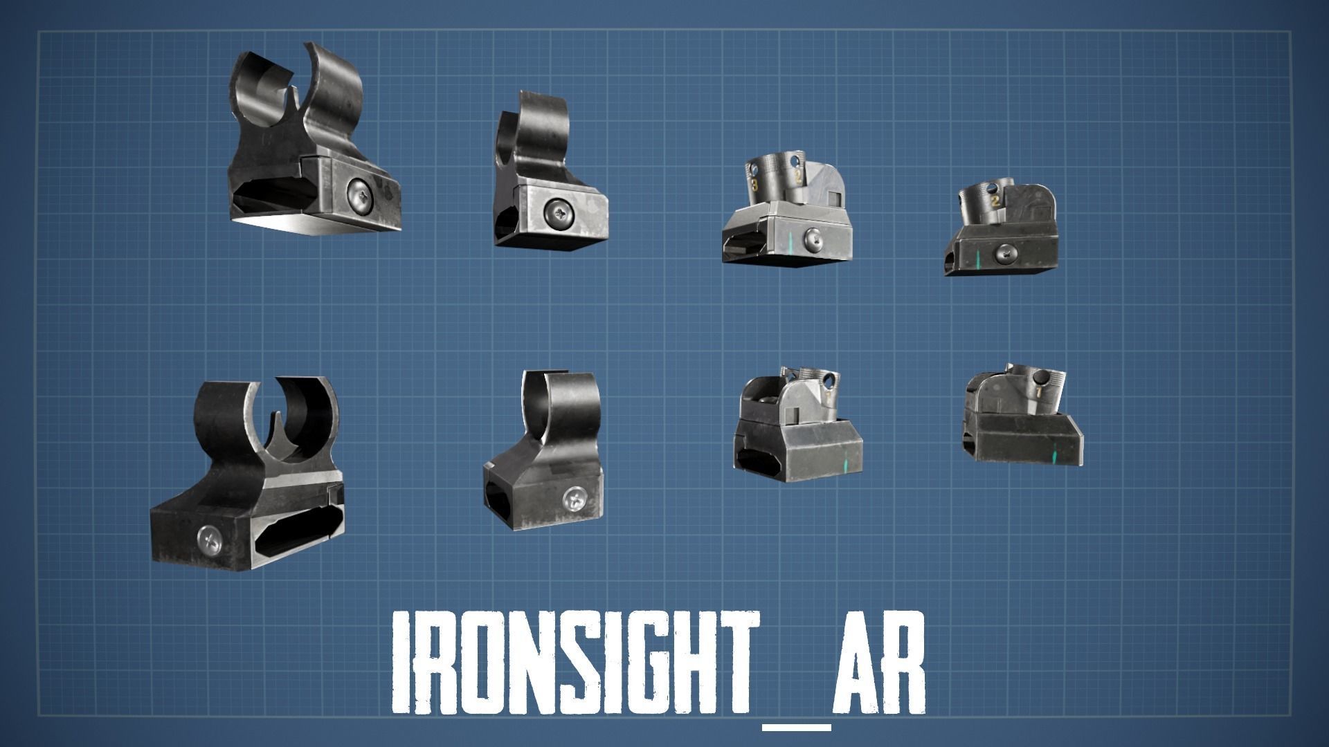 HK 416 Multi Asset Low-poly 3D model_39