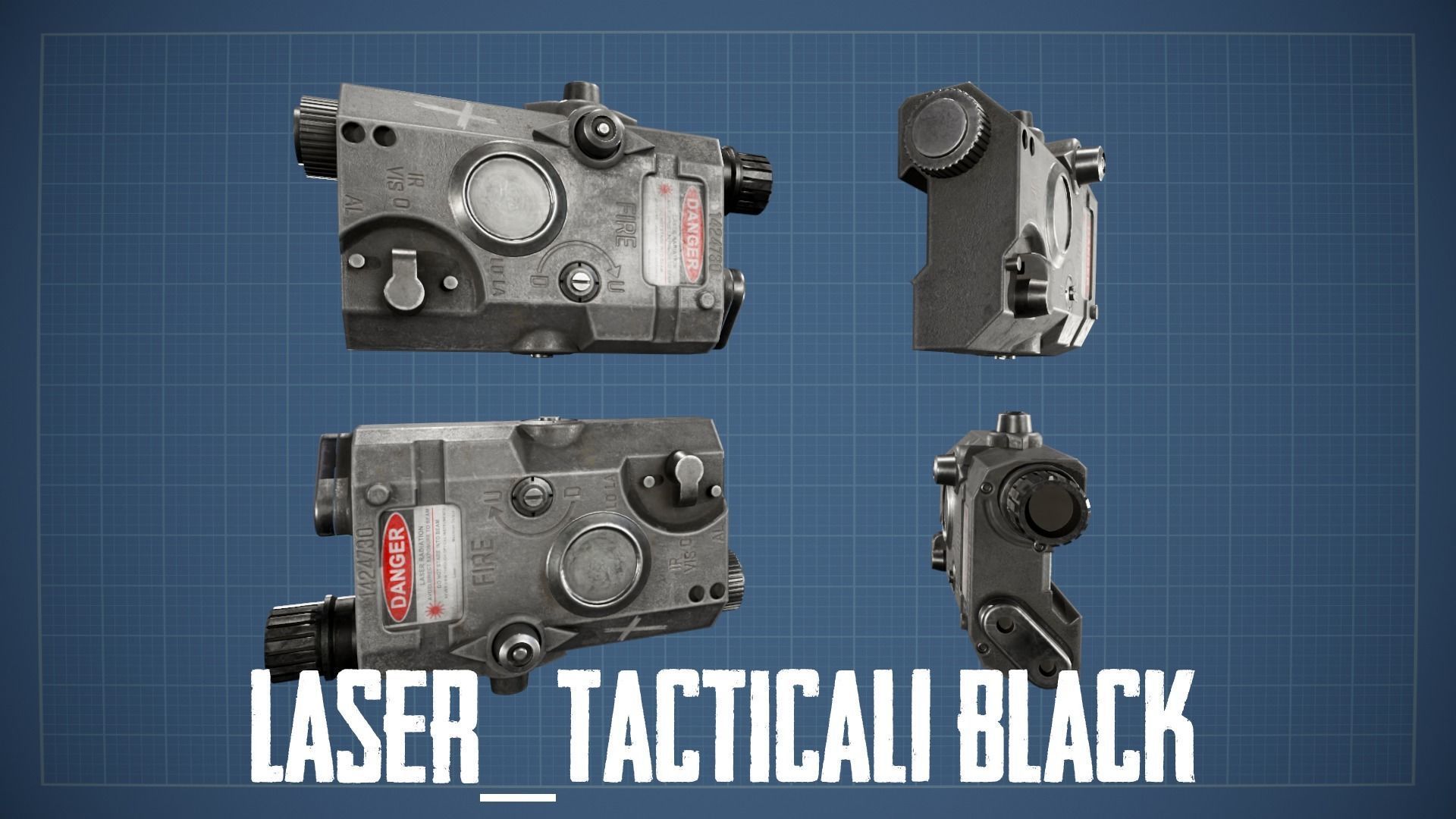 HK 416 Multi Asset Low-poly 3D model_42