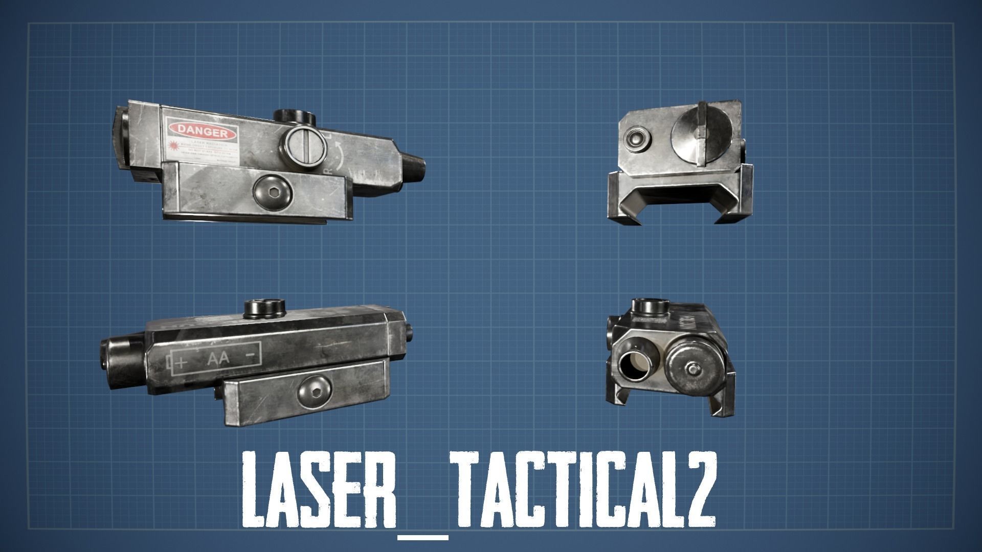 HK 416 Multi Asset Low-poly 3D model_40