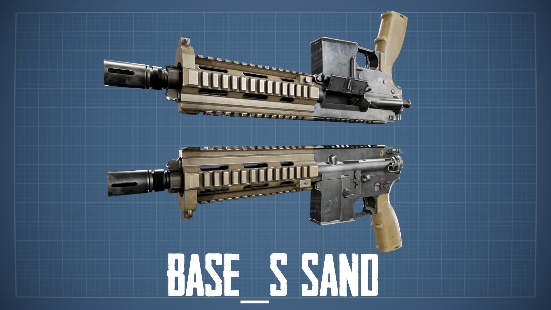 HK 416 Multi Asset Low-poly 3D model_28