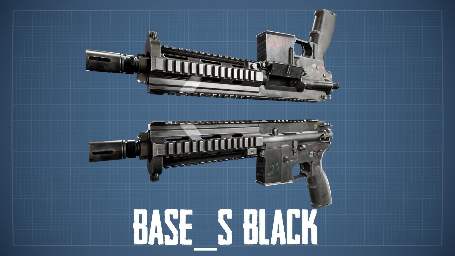 HK 416 Multi Asset Low-poly 3D model_27