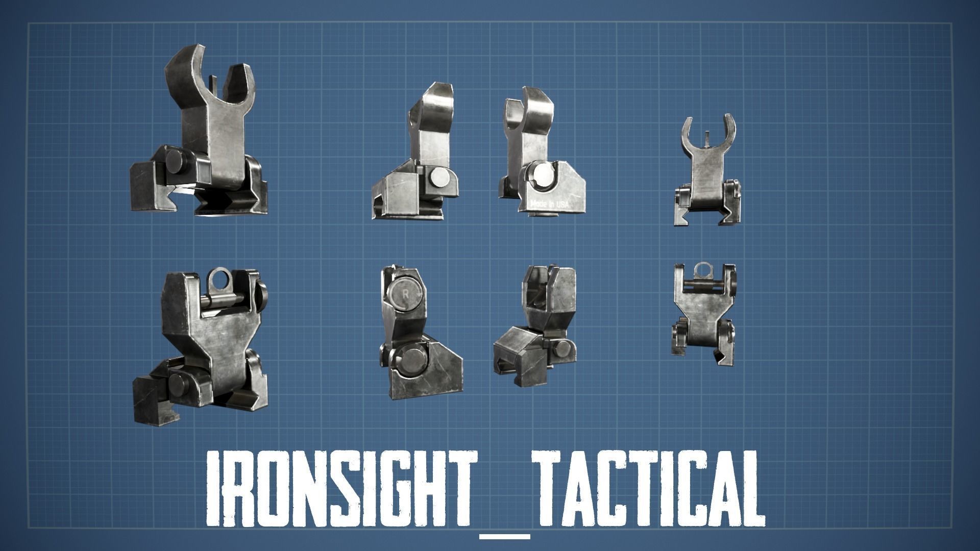 HK 416 Multi Asset Low-poly 3D model_38