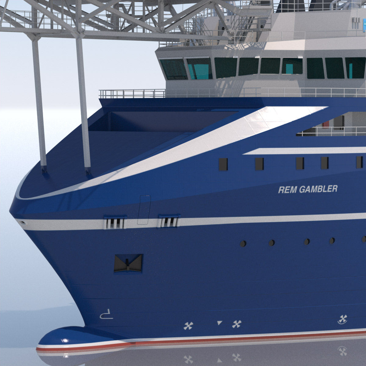 Anchor Handling Tug Rem Gambler 3D model_11