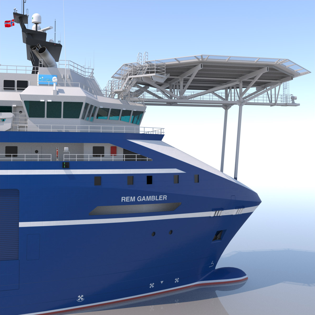 Anchor Handling Tug Rem Gambler 3D model_18