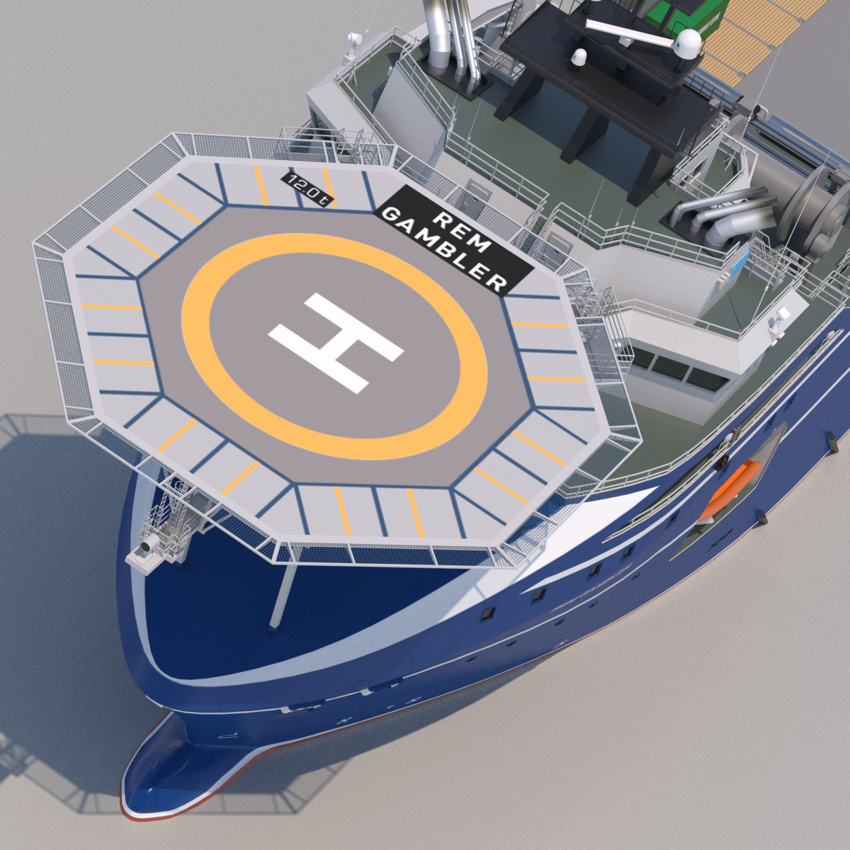 Anchor Handling Tug Rem Gambler 3D model_12