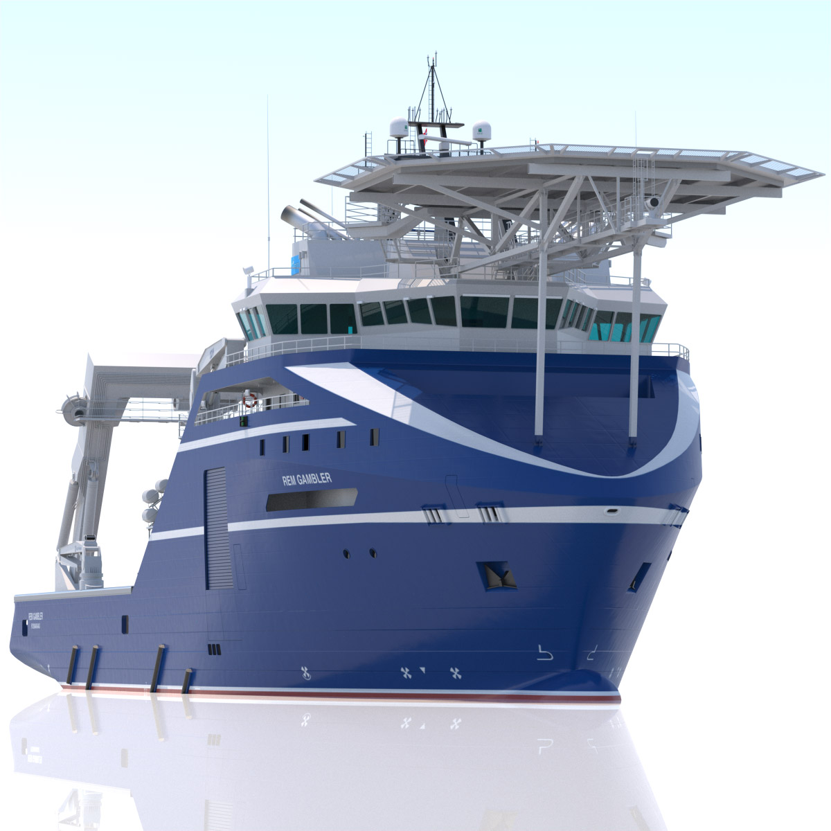 Anchor Handling Tug Rem Gambler 3D model_4