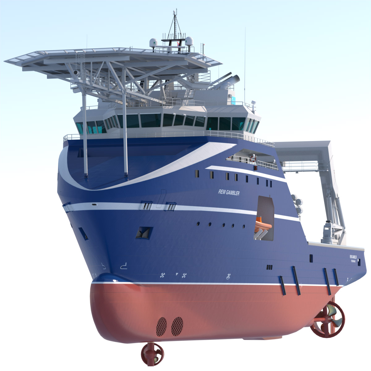 Anchor Handling Tug Rem Gambler 3D model_7