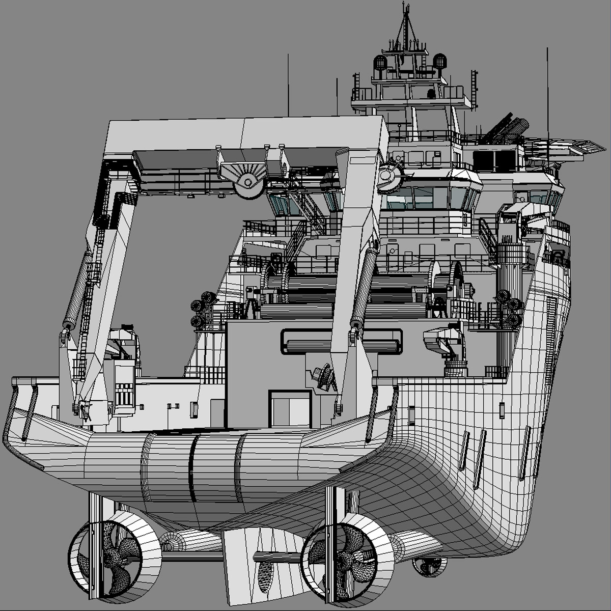 Anchor Handling Tug Rem Gambler 3D model_10
