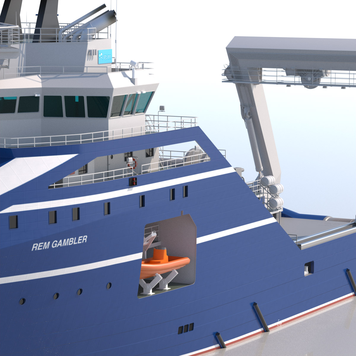 Anchor Handling Tug Rem Gambler 3D model_13