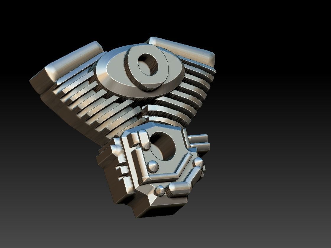 Motor Harley 3D print model_9