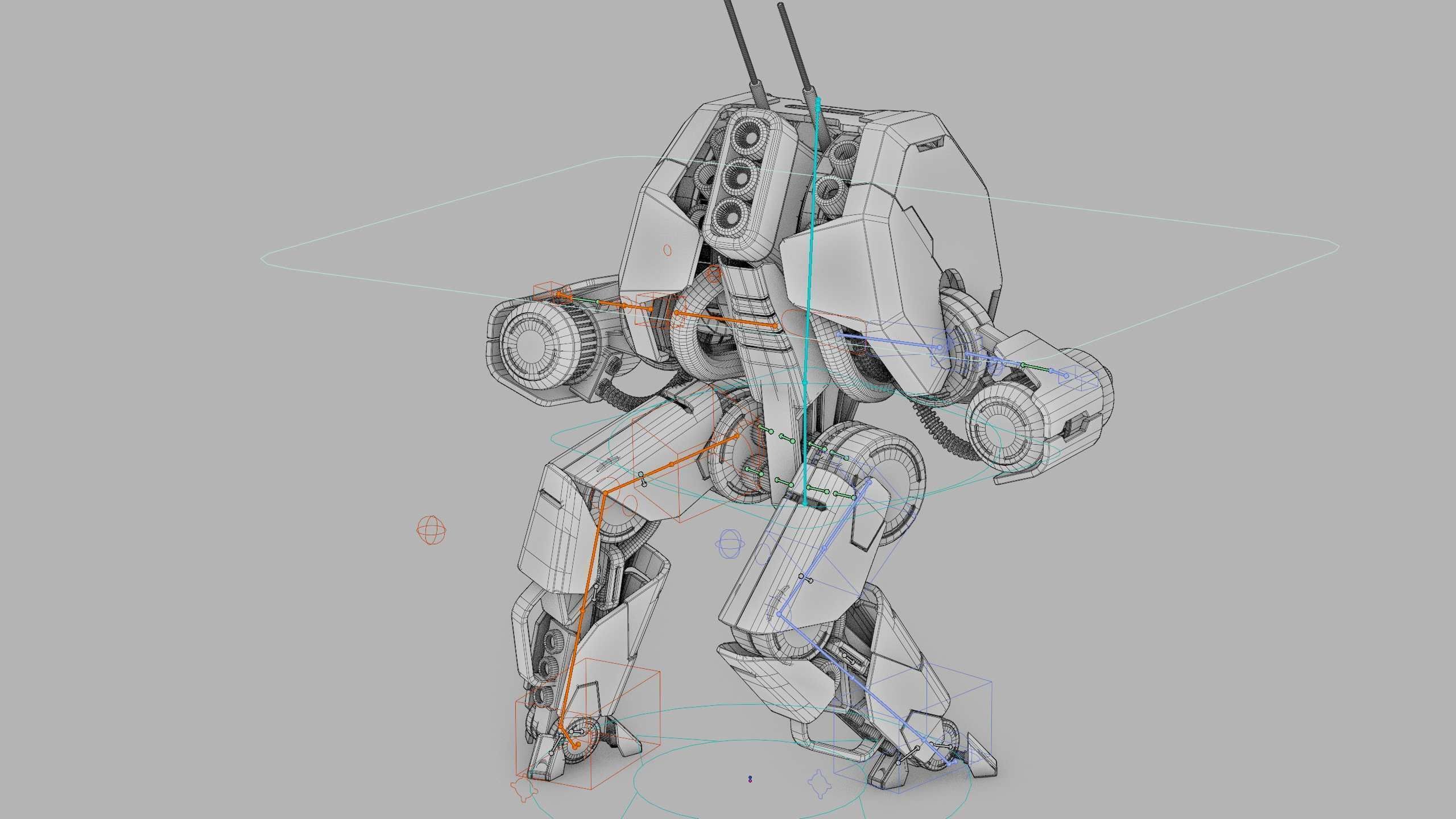 COMBAT DROID HEXA Rigged for Unreal Engine - Unity - MIXAMO 3D model_41