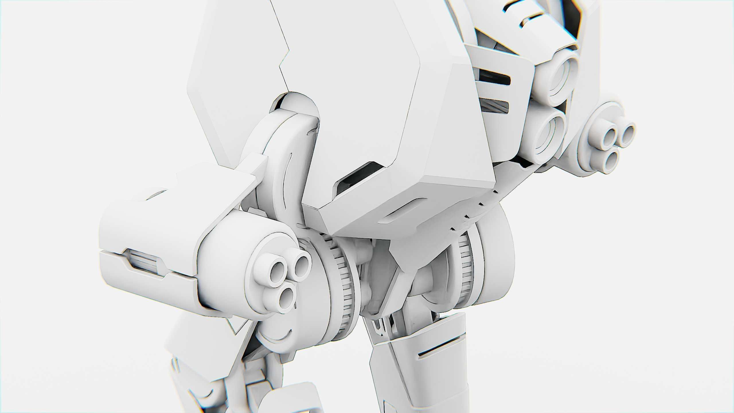 COMBAT DROID HEXA Rigged for Unreal Engine - Unity - MIXAMO 3D model_35