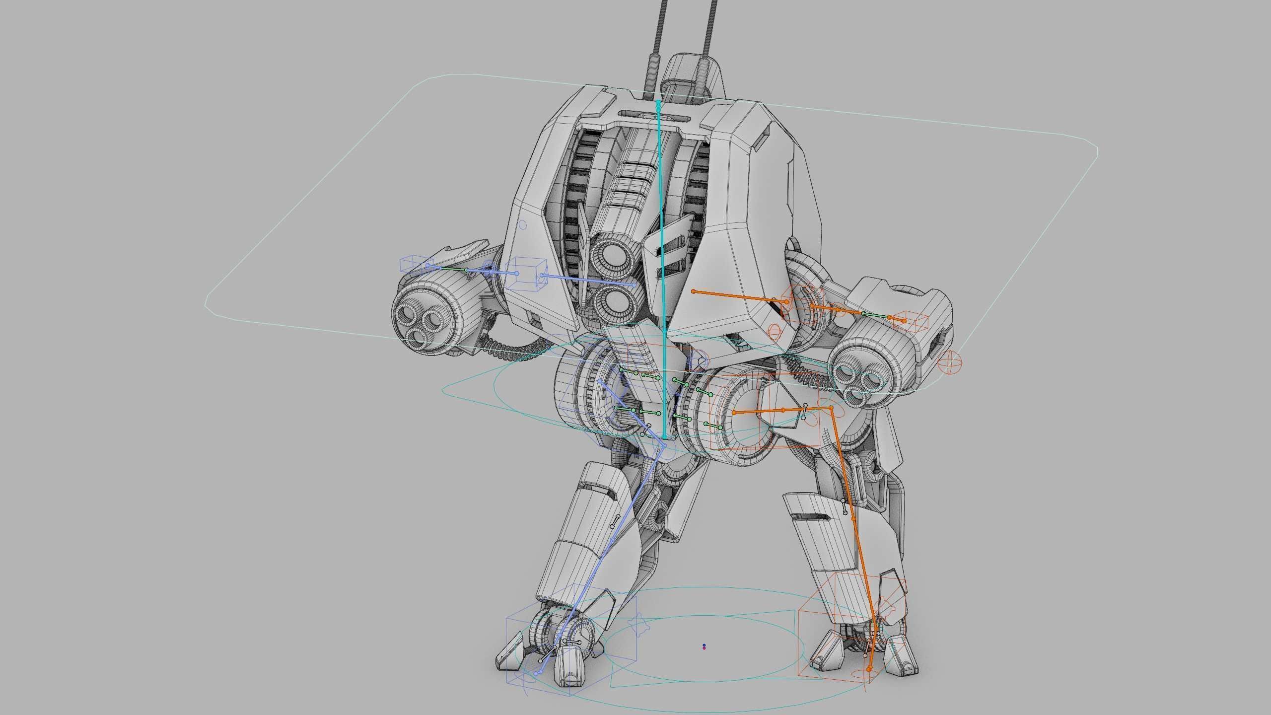 COMBAT DROID HEXA Rigged for Unreal Engine - Unity - MIXAMO 3D model_40