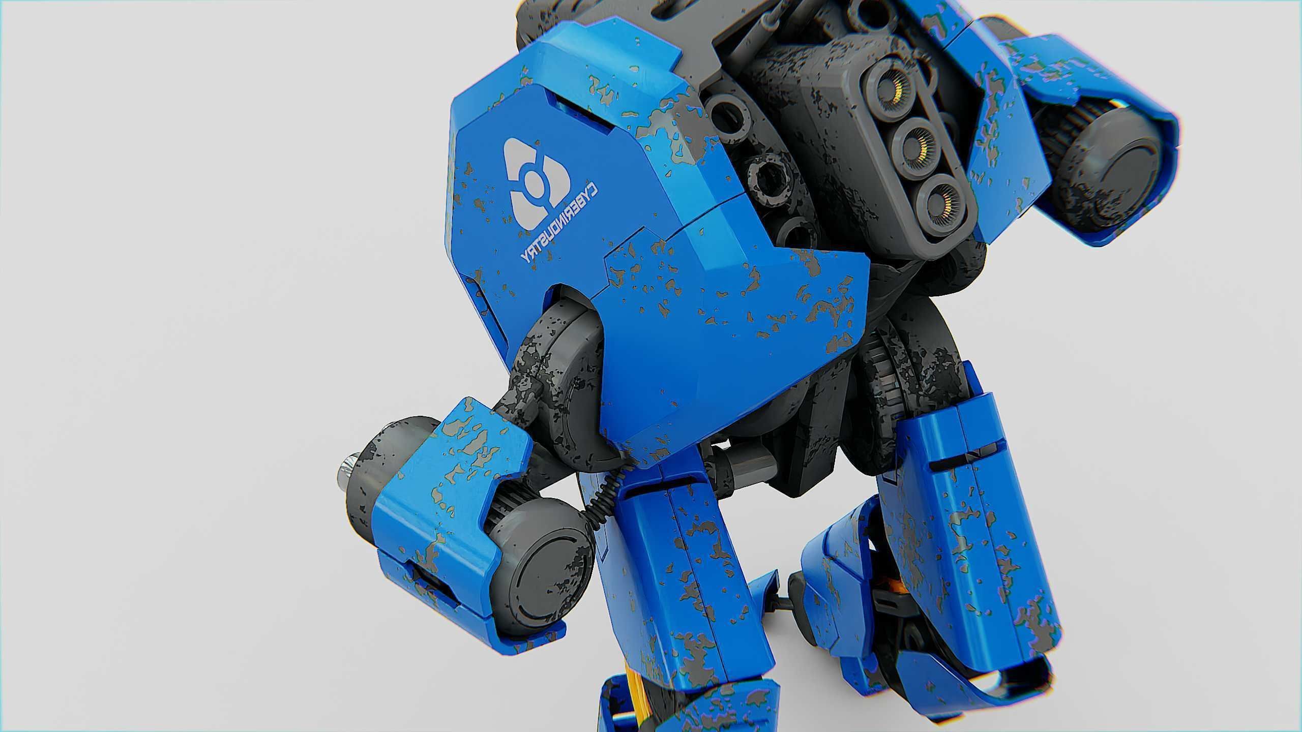 COMBAT DROID HEXA Rigged for Unreal Engine - Unity - MIXAMO 3D model_24