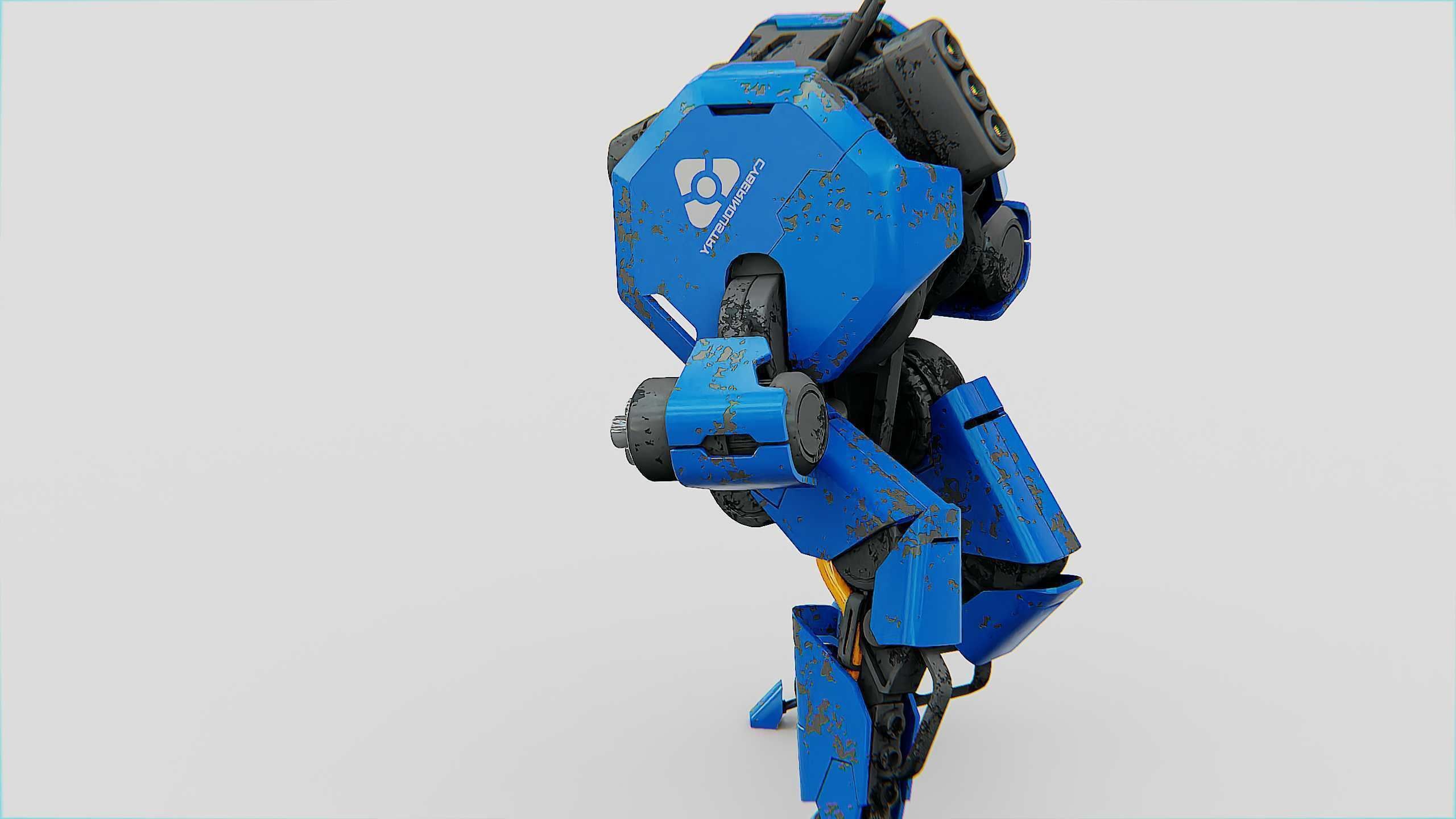 COMBAT DROID HEXA Rigged for Unreal Engine - Unity - MIXAMO 3D model_16