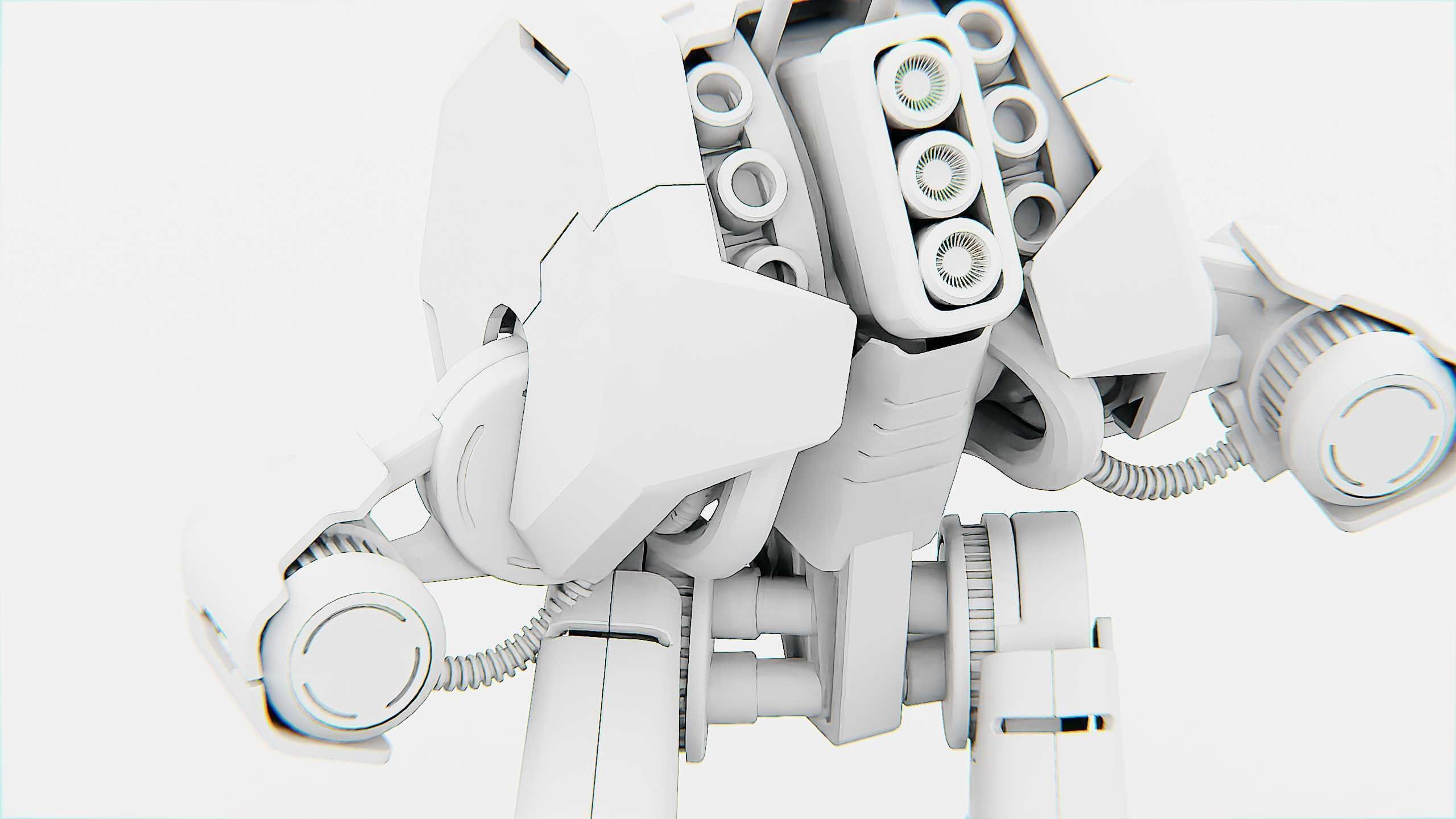 COMBAT DROID HEXA Rigged for Unreal Engine - Unity - MIXAMO 3D model_36