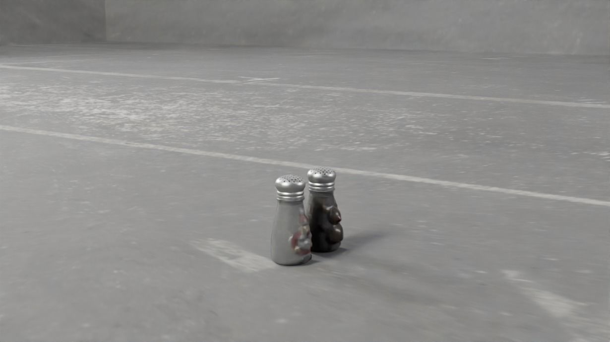 Festive Salt and Pepper Shakers Low-poly 3D model_1