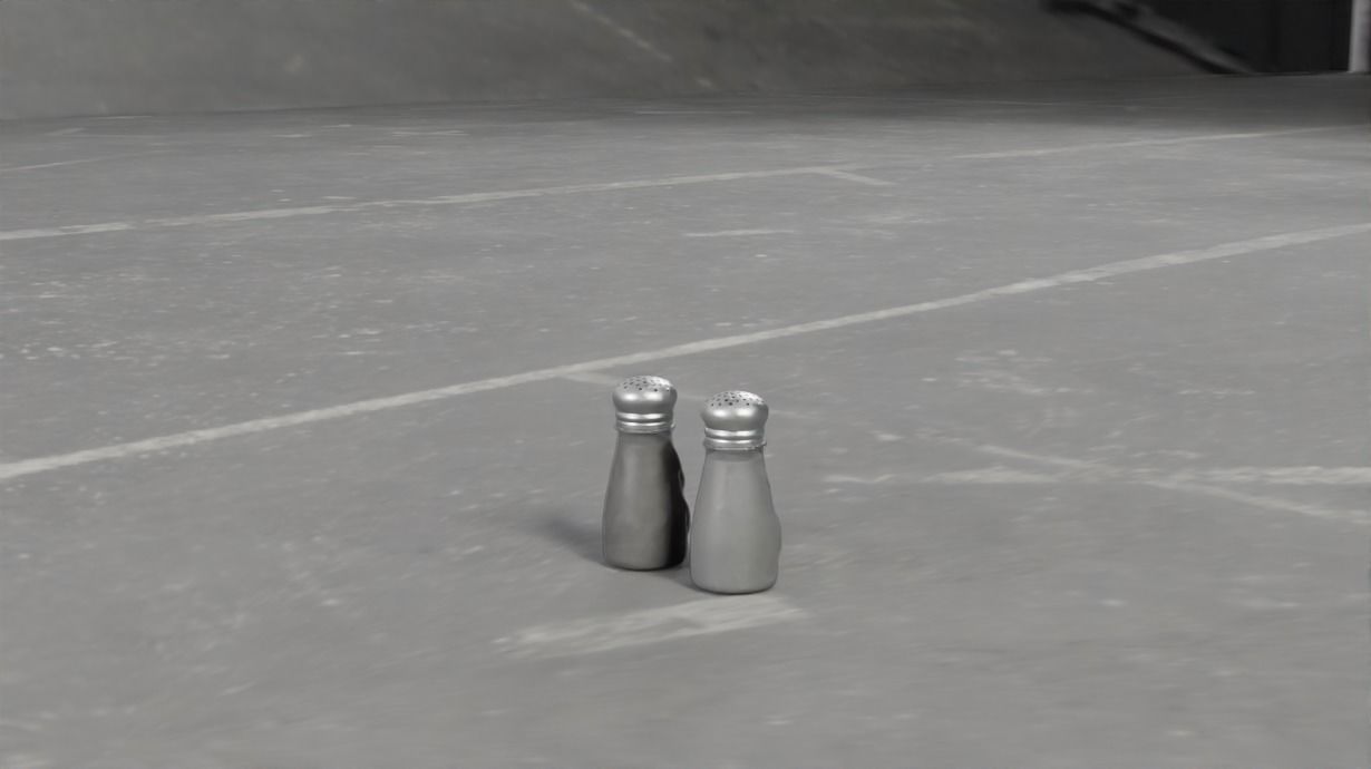 Festive Salt and Pepper Shakers Low-poly 3D model_2