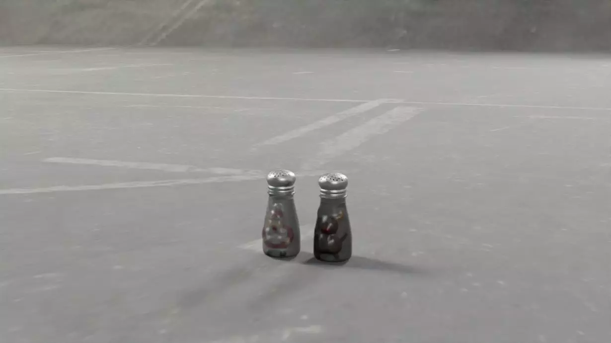 Festive Salt and Pepper Shakers Low-poly 3D model_0