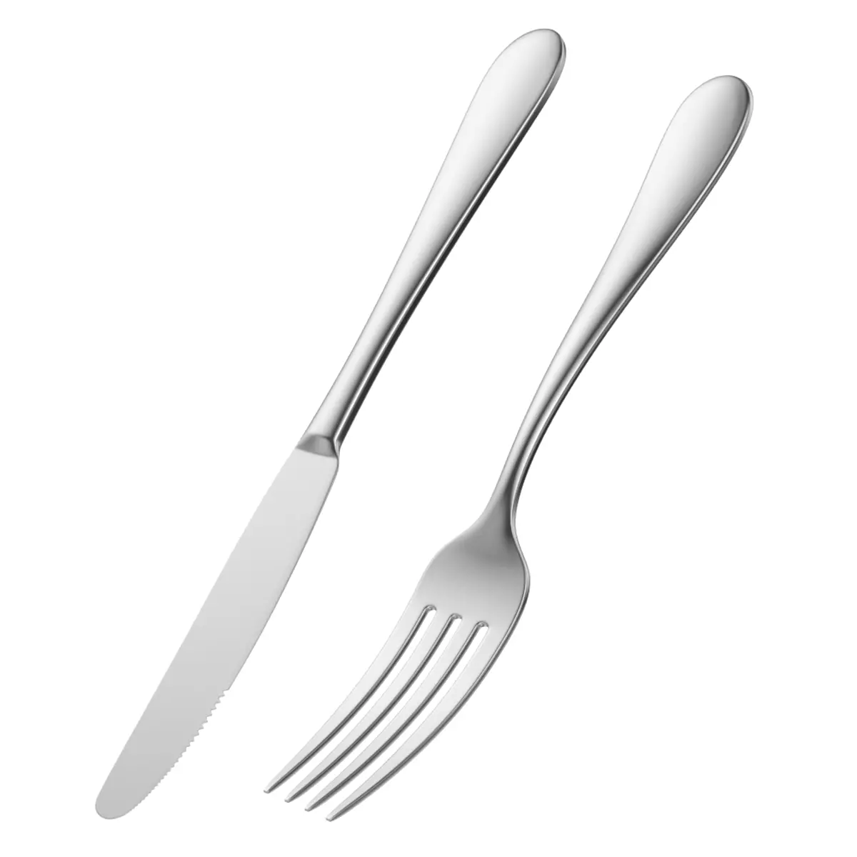 Dessert Knife and Fork Generic Cutlery 3D model_0