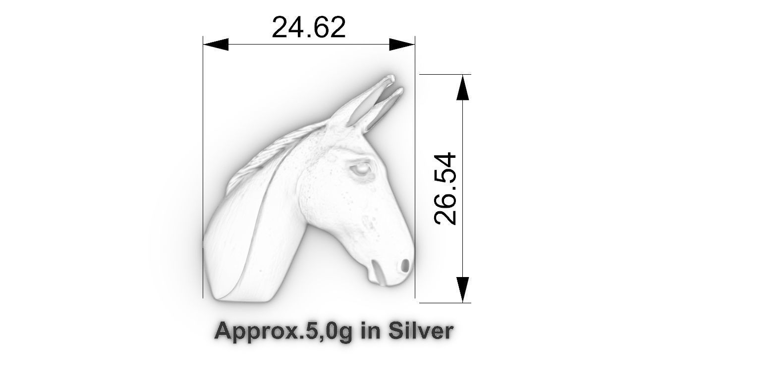 Mule - Mula Relief 3D print model_4