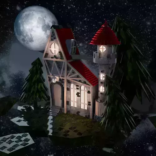  House with tower color 