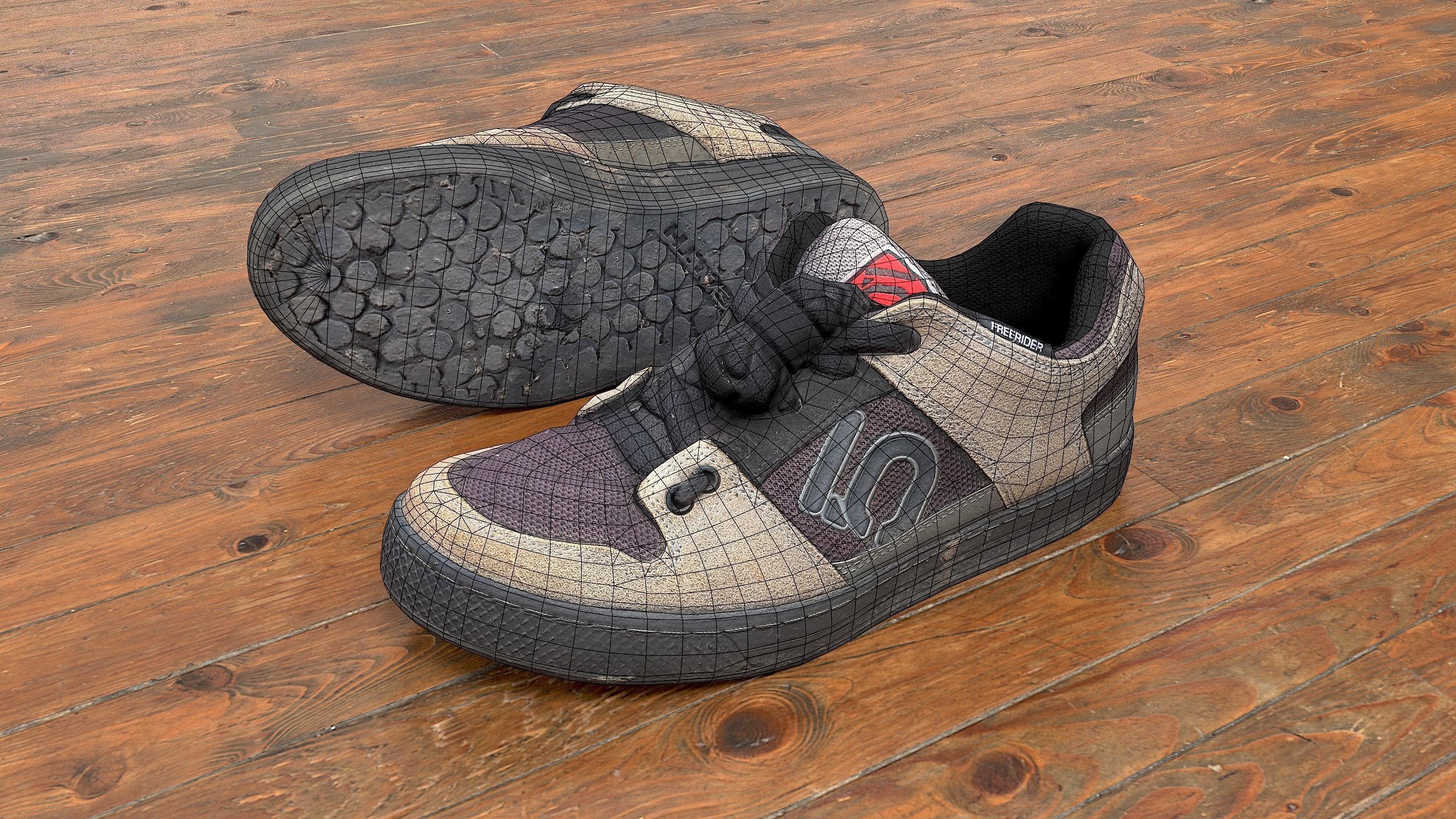 Fiveten Freeraider mtb shoes Low-poly 3D model_3