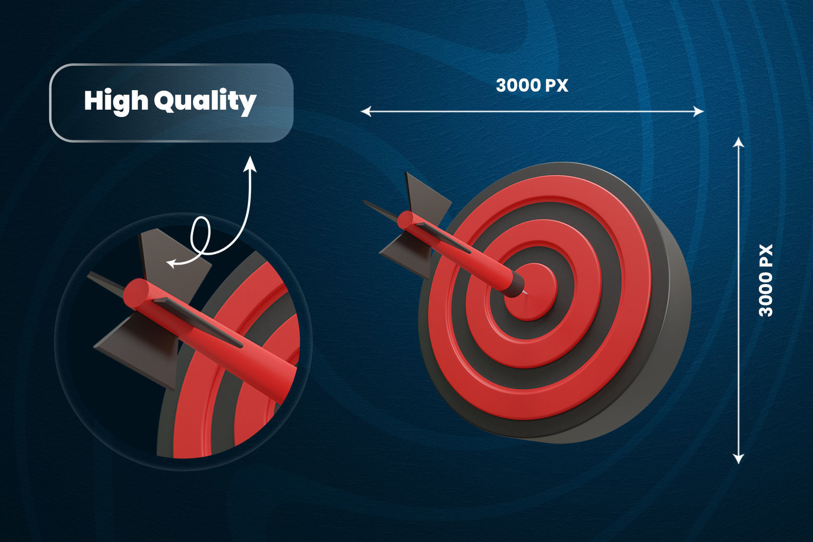 Business target 3d Illustration  Icon Pack  3D model_4