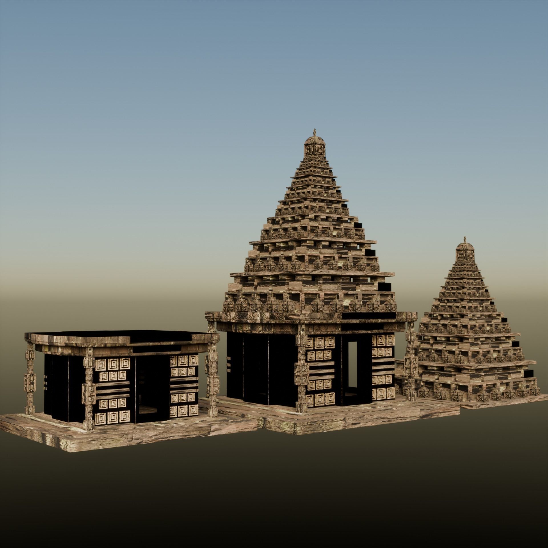 Temple Asset Pack  3D model Low-poly 3D model_7
