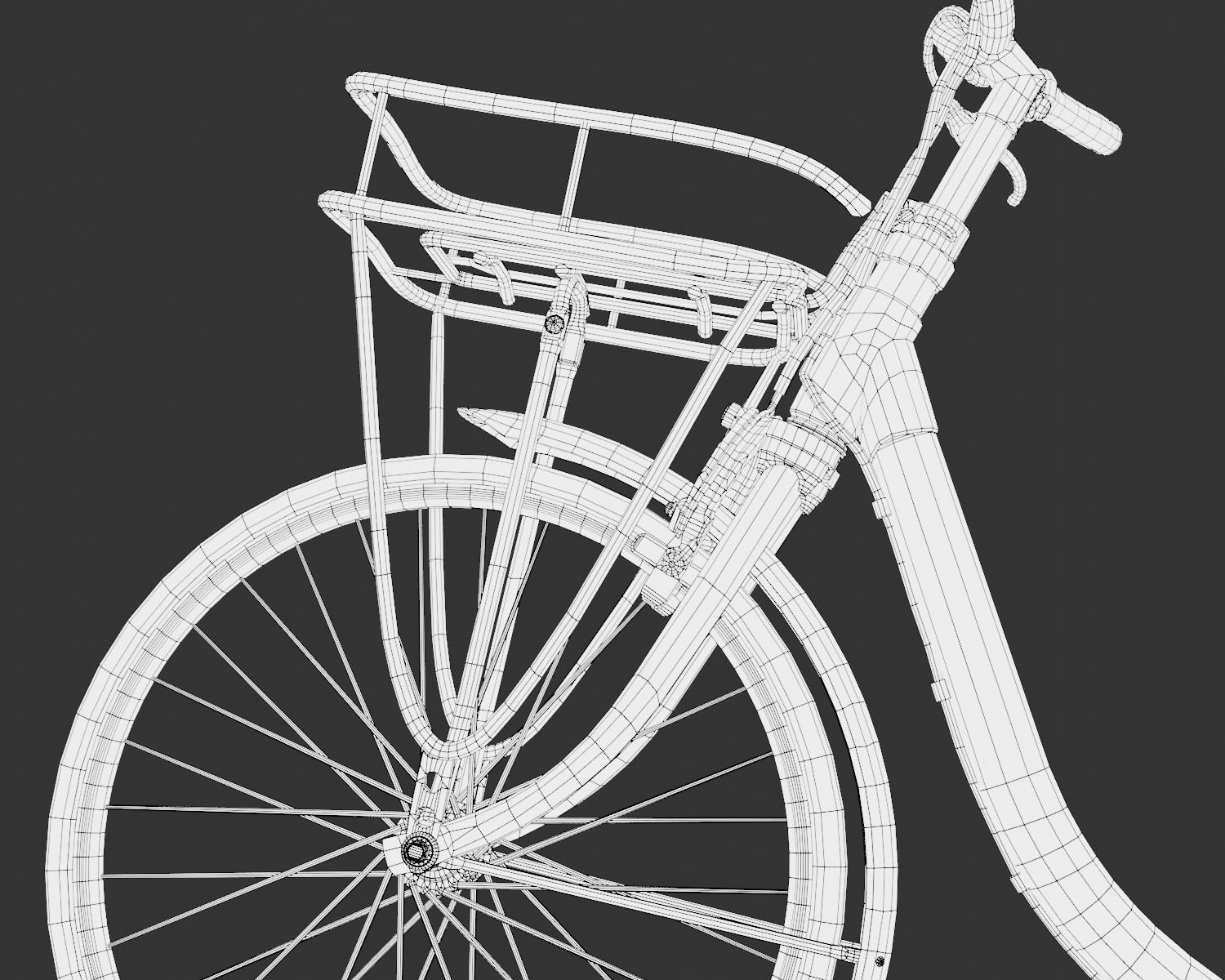 Old Bikes Low-poly 3D model_4