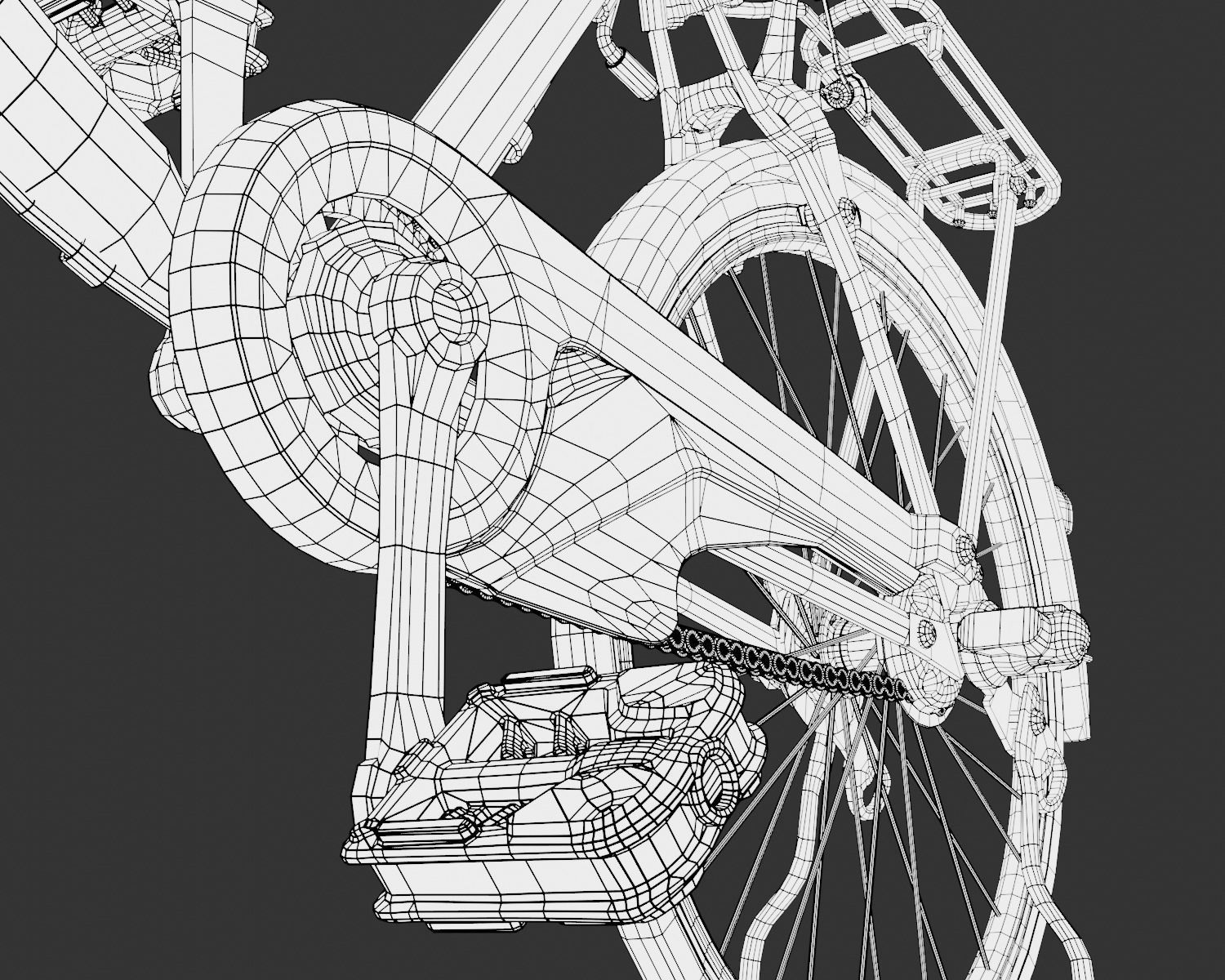 Old Bikes Low-poly 3D model_5