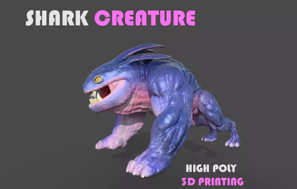 Shark Creature 3D print model_0