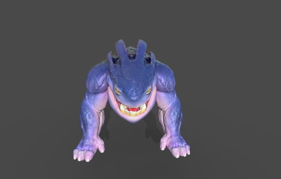 Shark Creature 3D print model_1