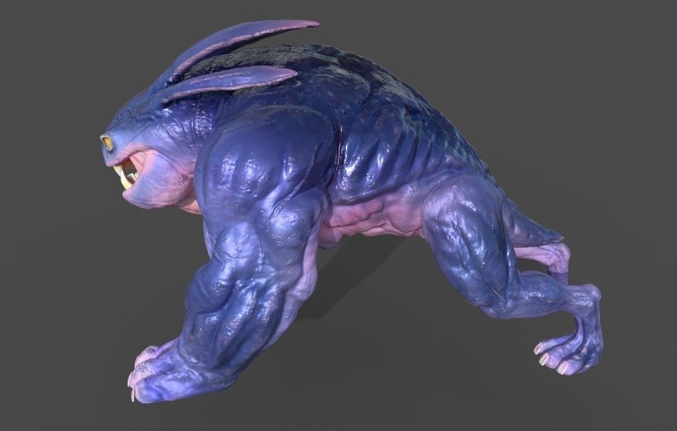 Shark Creature 3D print model_3