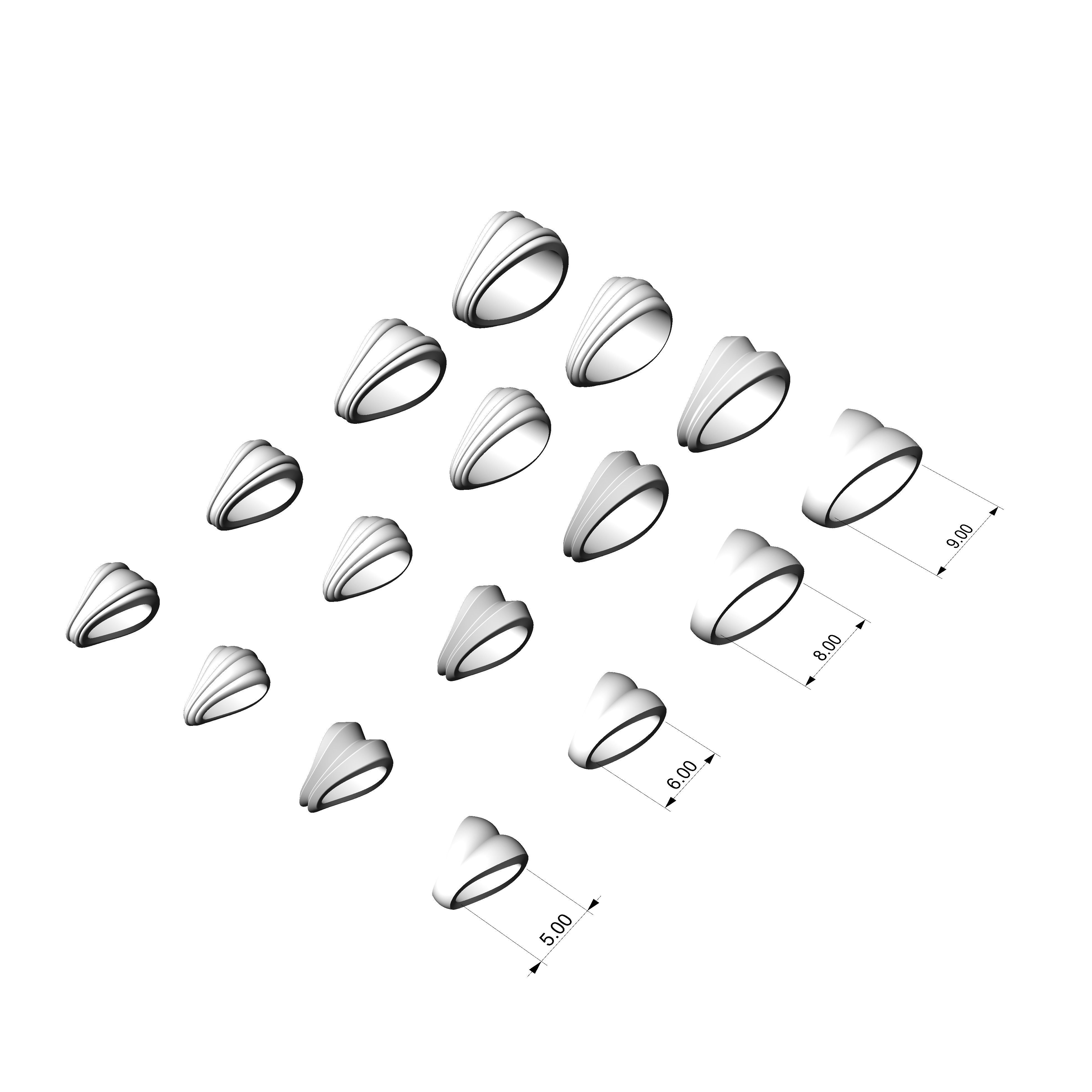 Pendant bails  3D print model_3