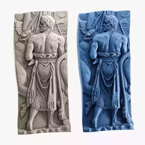 Classic greek man relief