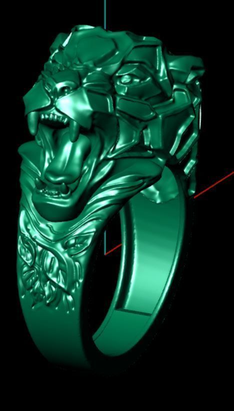 jaguar ks new own designs rings 3D print model_4