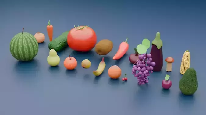 Pack of 10 fuits and 10 vegetables