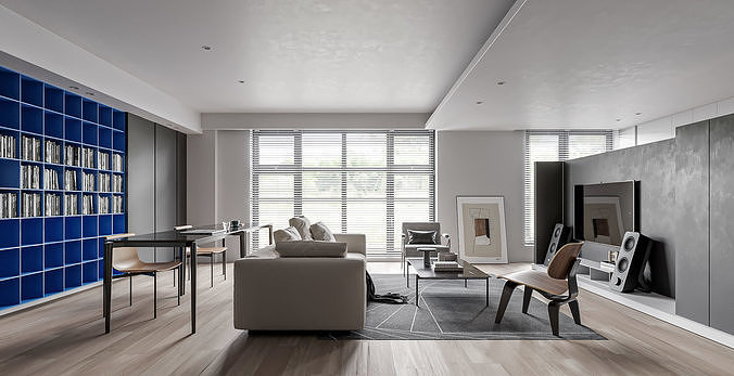 interior livingroom scene 025 3D model