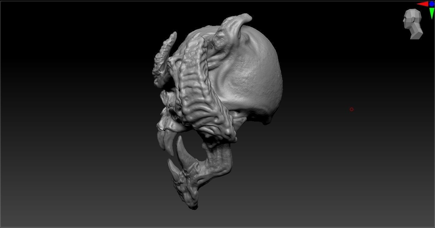 Demon skull 3D model_4
