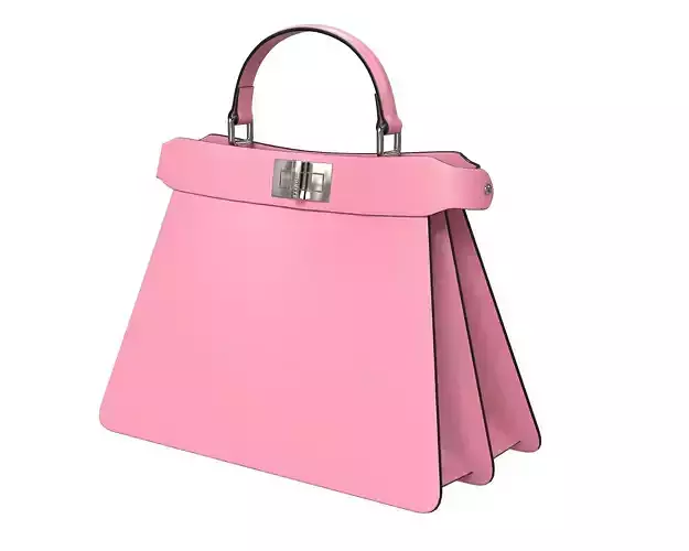 Fendi Peekaboo Bag Pink Low-poly 3D model