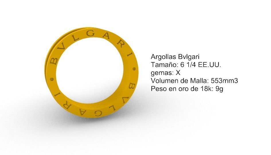 Bvlgari hoops Argollas Bvlgari SM 3D print model_2
