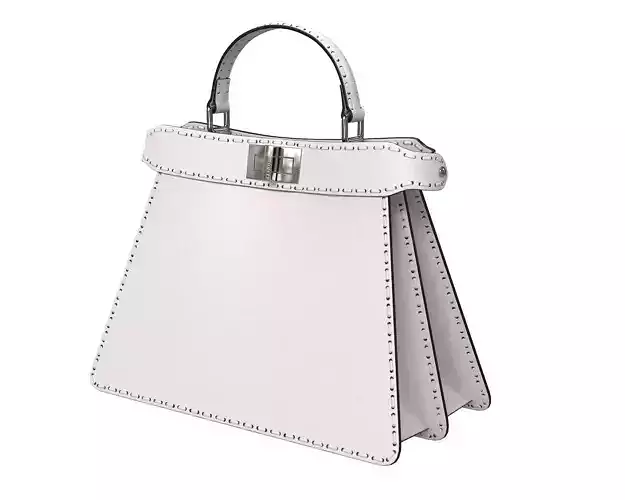 Fendi Peekaboo Bag White Low-poly 3D model